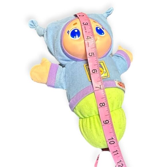 VINTAGE PLAYSKOOL Gloworm Light-Up Plush Blue & Green Working 12” - Picture 4 of 4